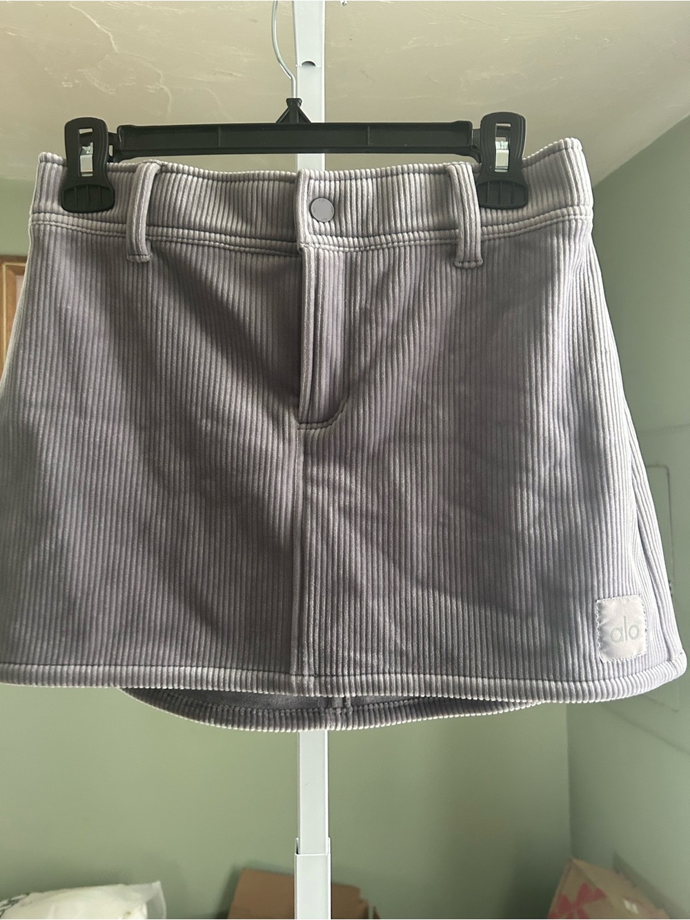 ALO Yoga Velour Baller Skirt in gray